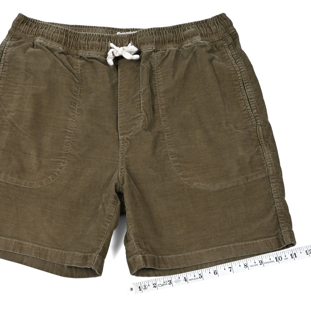 Wallace & Barnes Corduroy Elastic Waist Shorts Khaki Mens Medium 6" Inseam - Picture 5 of 8